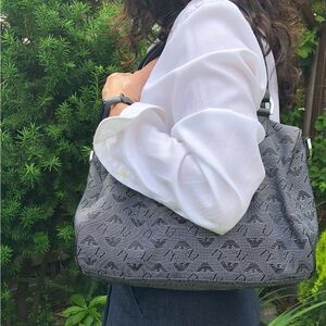 Armani Jeans Monochrome Patterned Tote